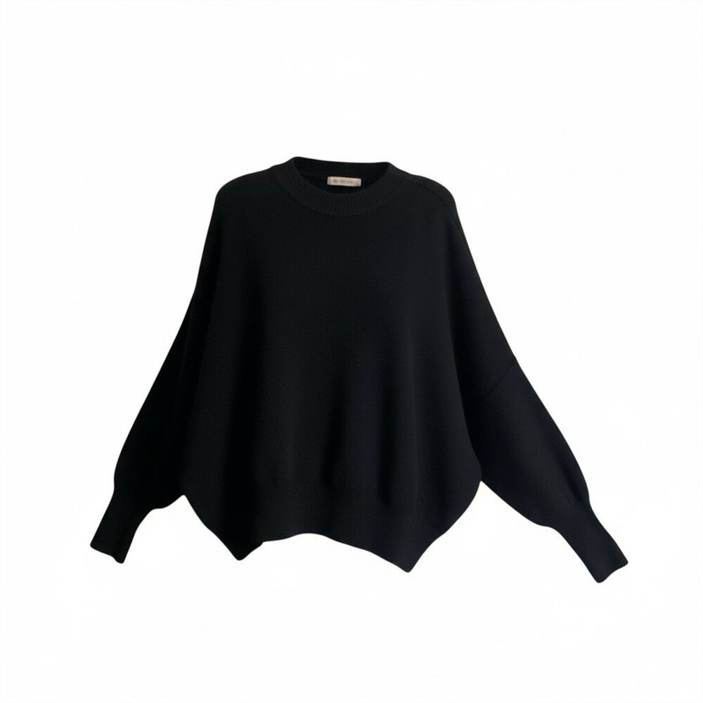 Free People Ottoman Slouchy Black Sweater Long Sleeve Tunic Dress XS - Picture 14 of 16